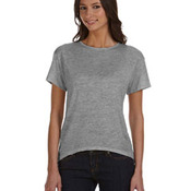 Ladies' Pony Mélange Burnout T-Shirt with Back Strap