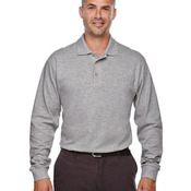 Men's Piqué Long-Sleeve Polo with Teflon®
